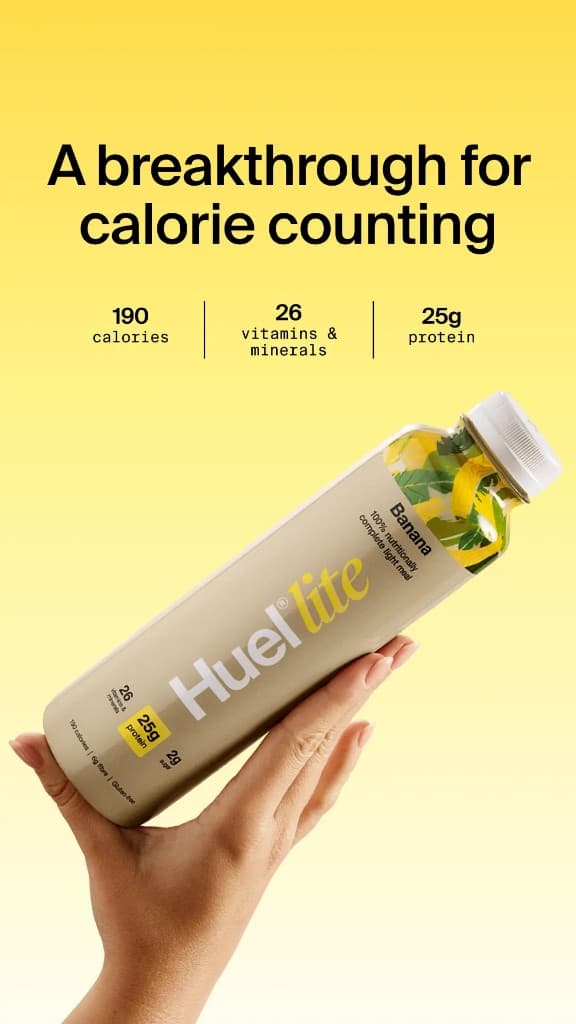 Huel Lite shake ad creative