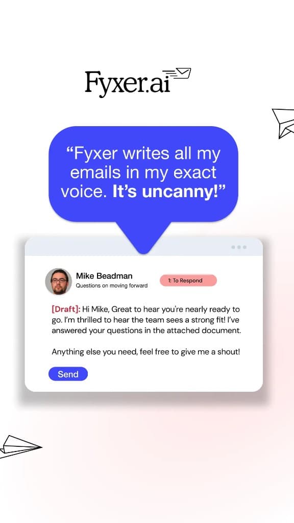 Fyxer email assistant ad creative