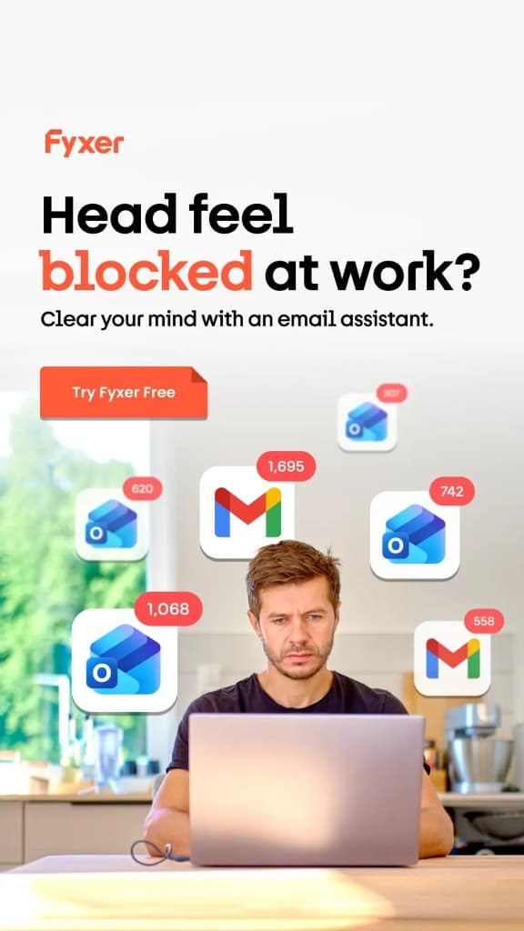 Fyxer inbox overload ad creative